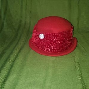 Vintage Boutique Kate Women's Wool Hat, Red